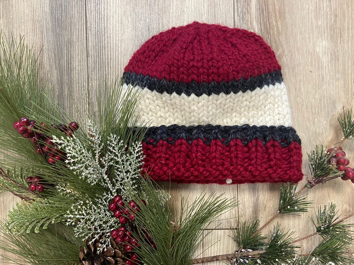 IU cream and crimson colors college beanie-Ready to ship! | Indiana University hat
