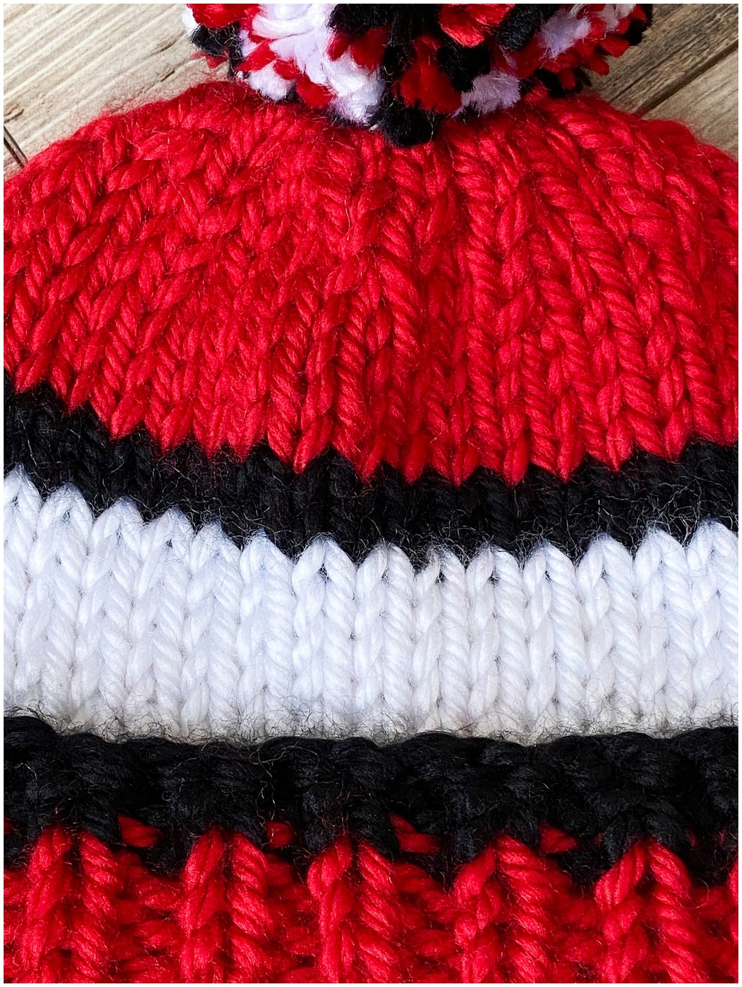 Ball State University hat -red and white school colors beanie