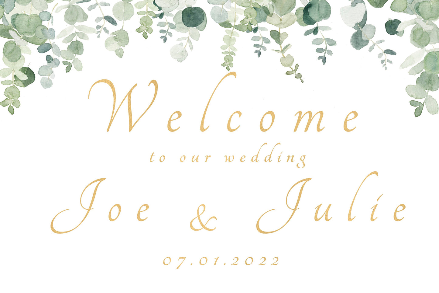 Personalized wedding signage, wedding welcome sign, digital file.