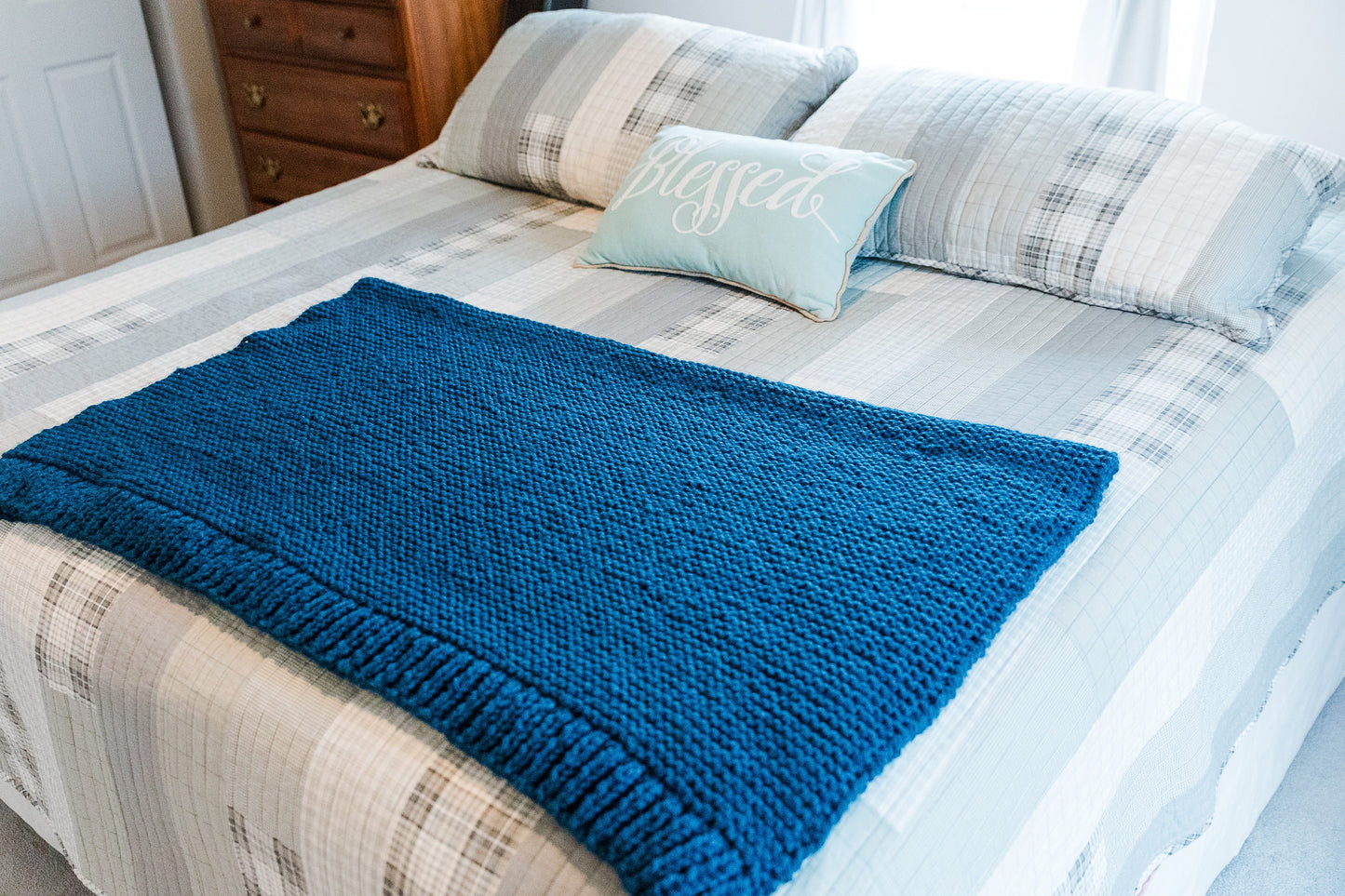 Chunky knit blanket pattern
