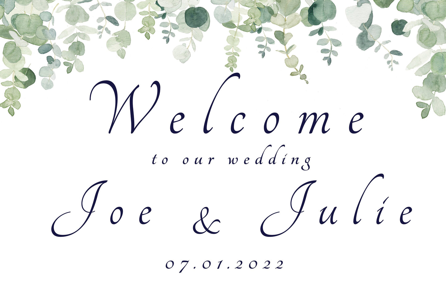 Personalized wedding signage, wedding welcome sign, digital file.