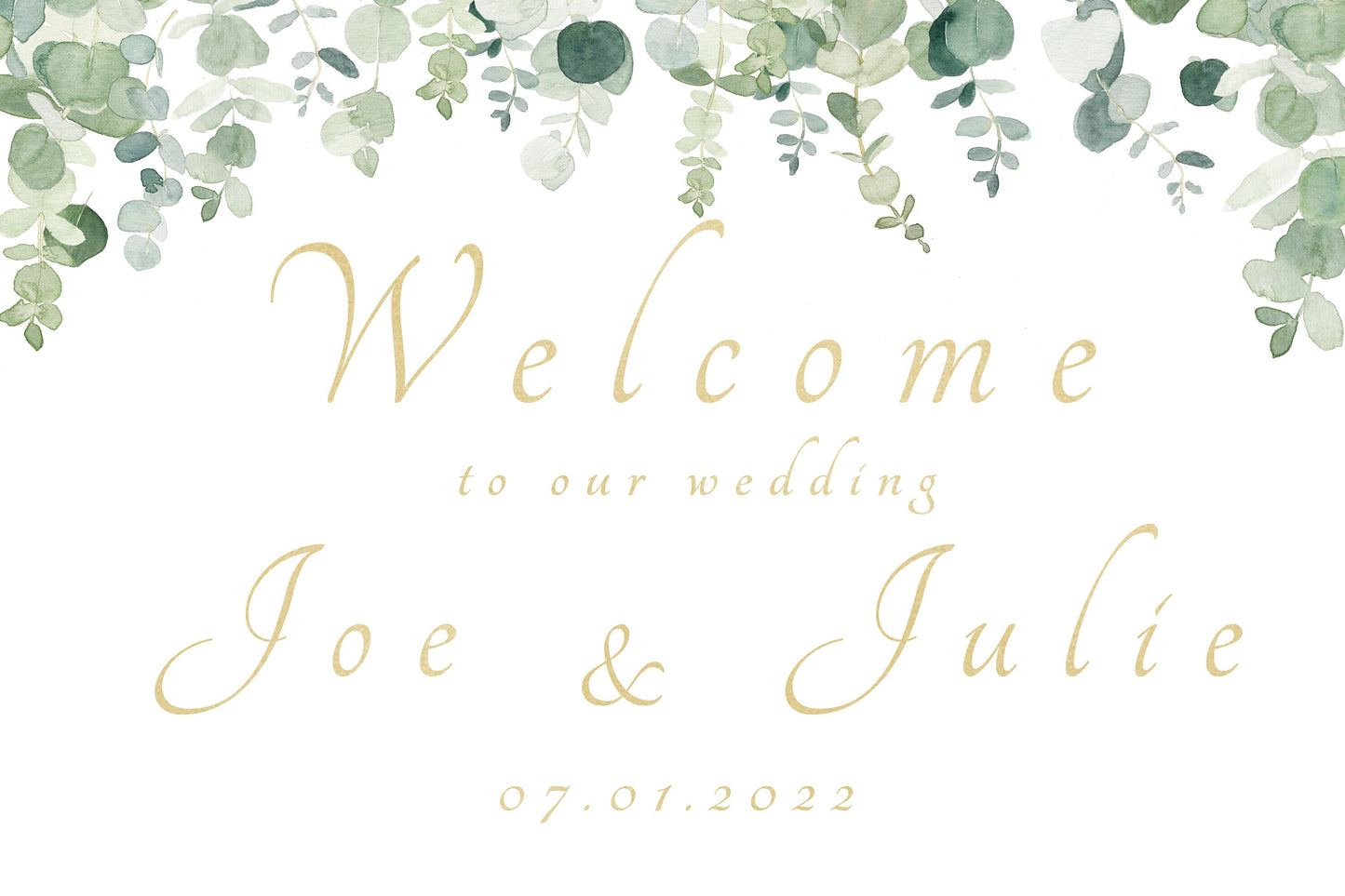 Personalized wedding signage, wedding welcome sign, digital file.