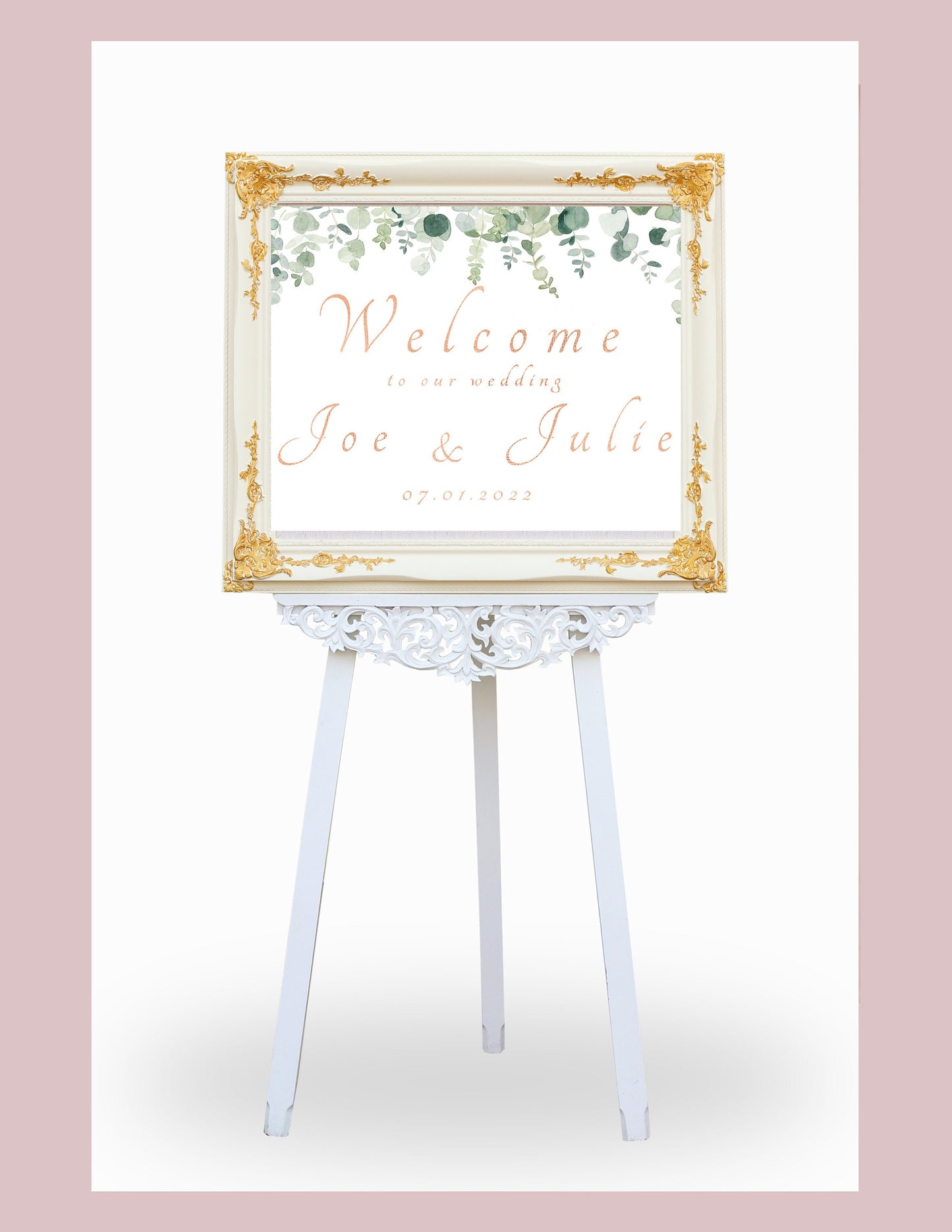 Personalized wedding signage, wedding welcome sign, digital file.