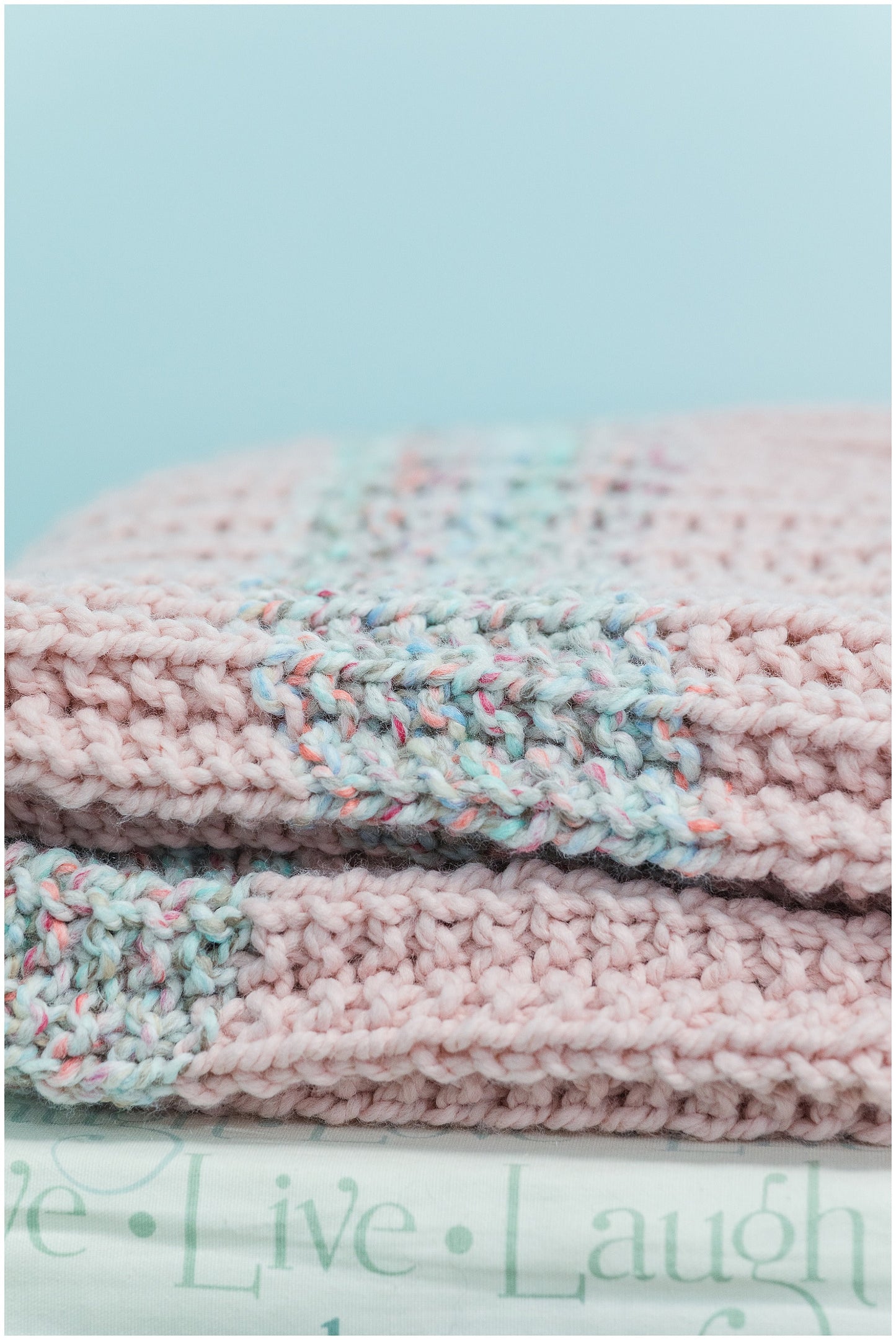 Fluffy Rib knit blanket knitting pattern; easy pattern for beginning knitters