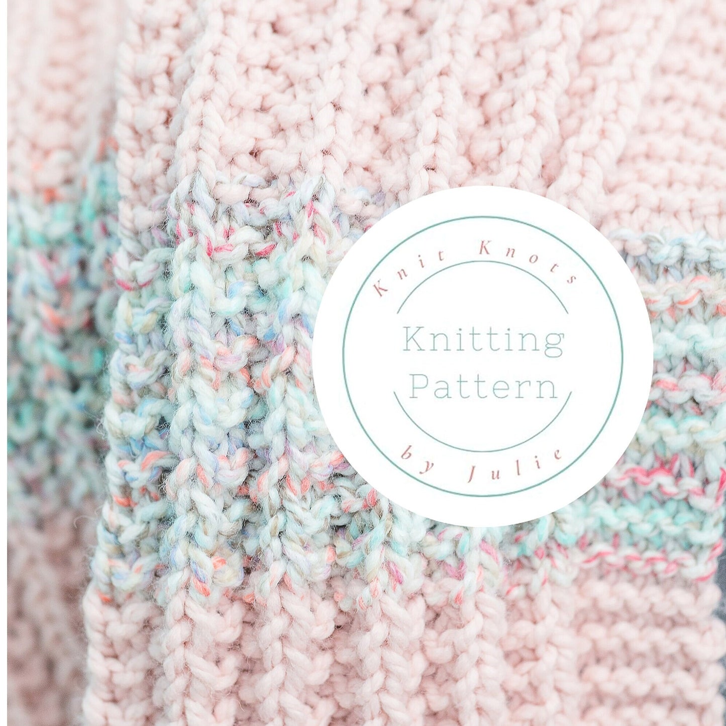 Fluffy Rib knit blanket knitting pattern; easy pattern for beginning knitters