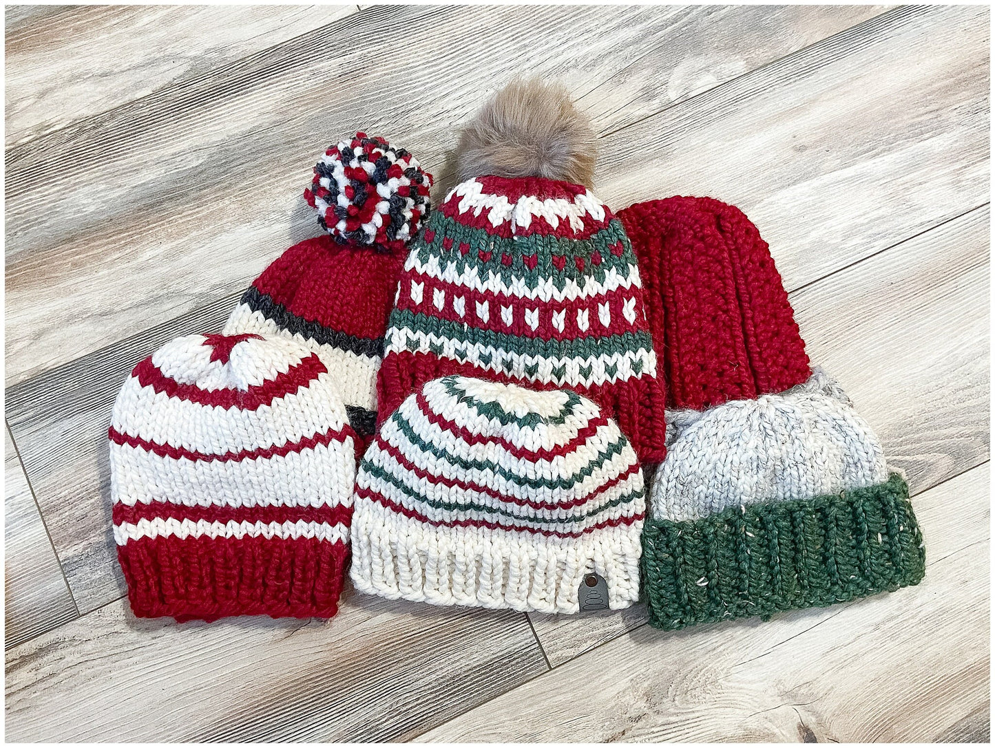 Wool Christmas hats to Capture the Perfect Family Moment with Coordinating Christmas Hats - Fair Isle, Stripes & More | Knit Christmas hats