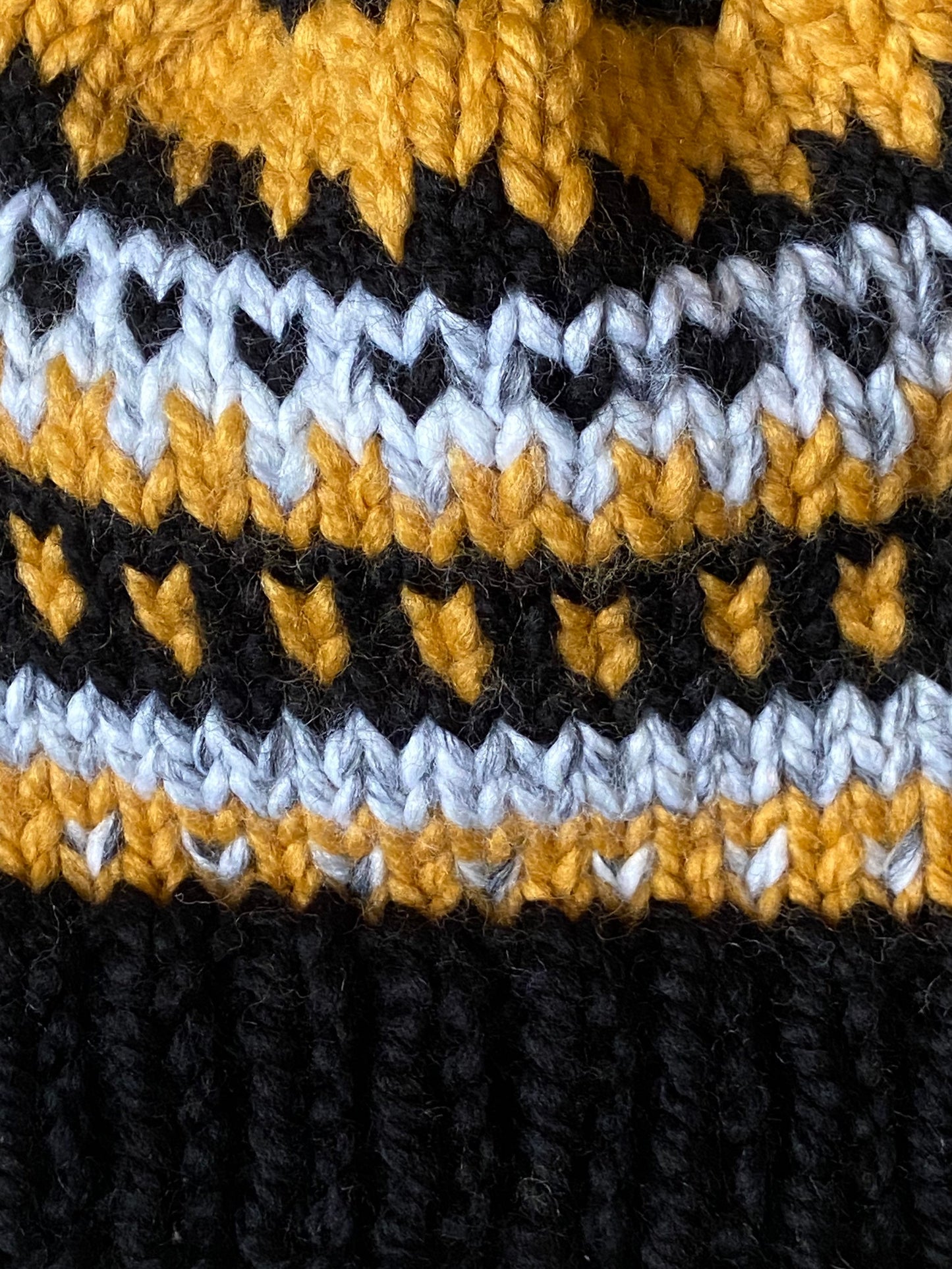 Boston Bruins colors Fair Isle Hat