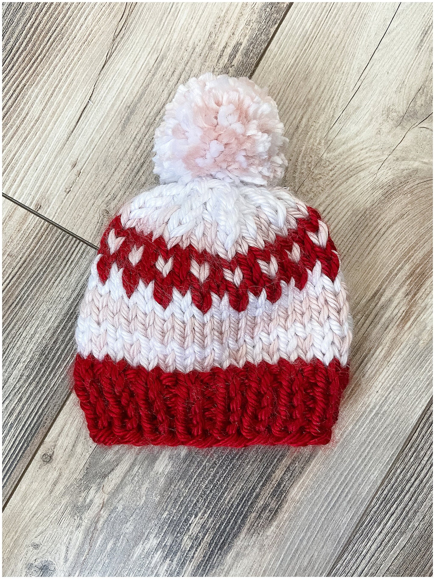 Christmas hats for the family in fair isle and striped patterns
