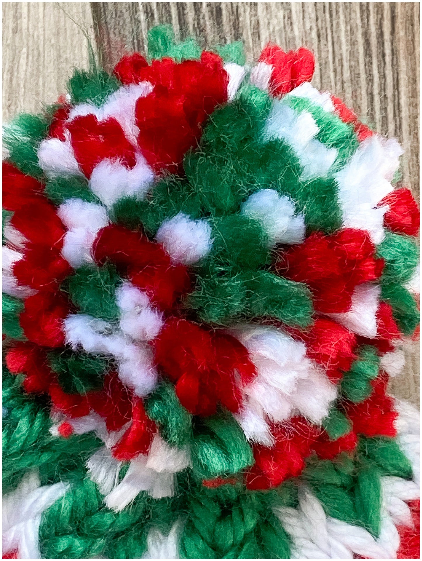 Fair Isle Christmas hat - children's size red white and green Christmas beanie