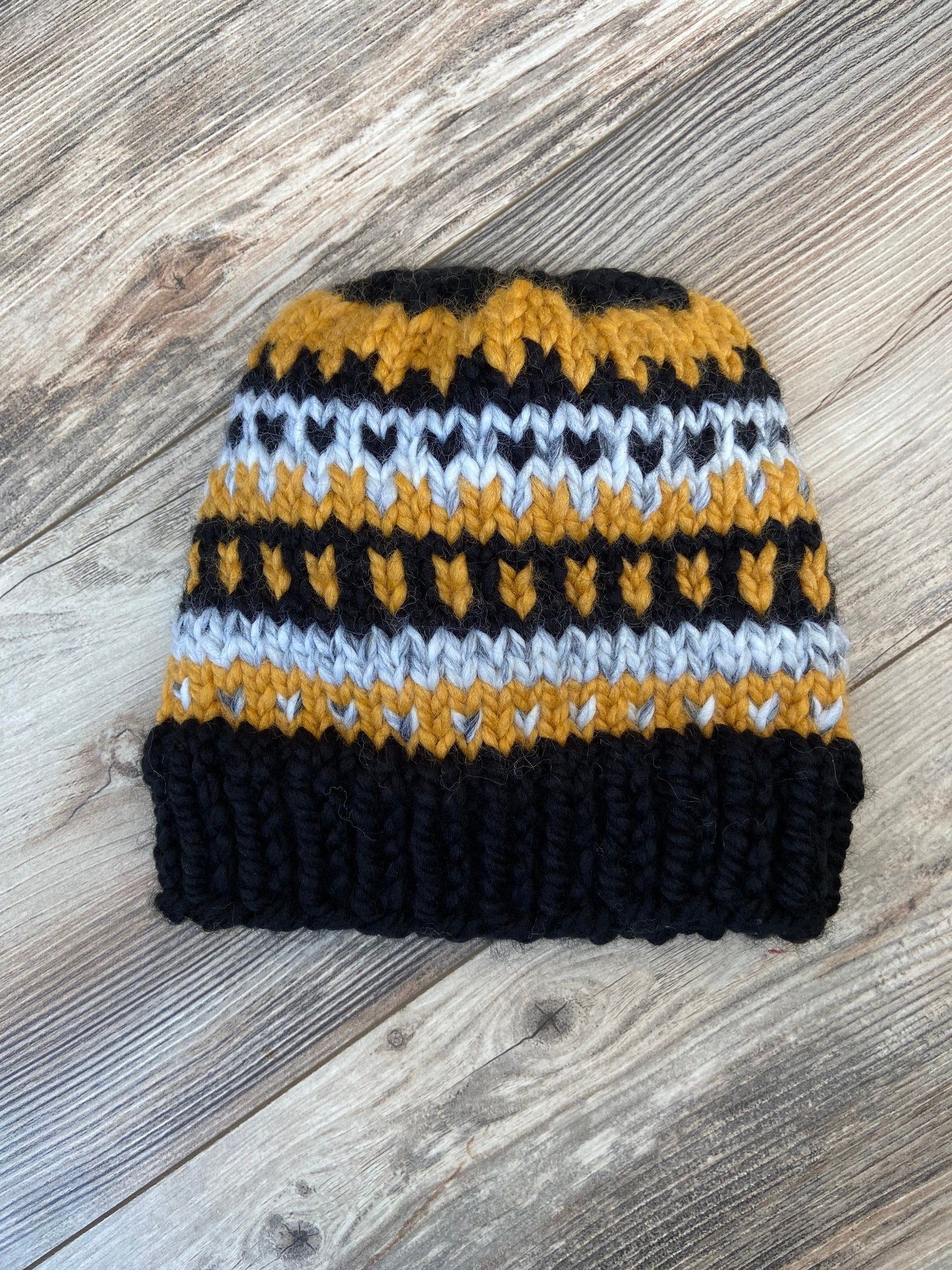 Boston Bruins colors Fair Isle Hat