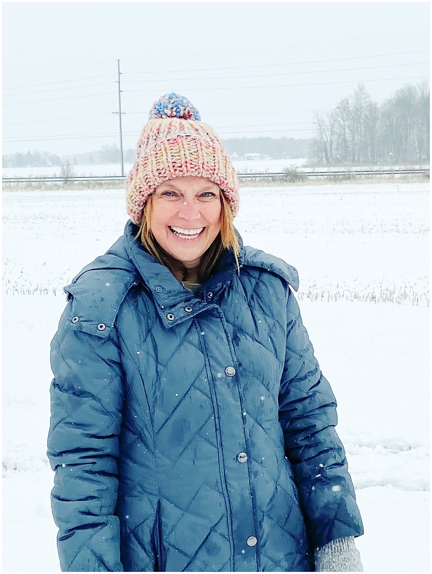 Handknit fold-over brim hat | woman's wool hat | Chunky knit beanie