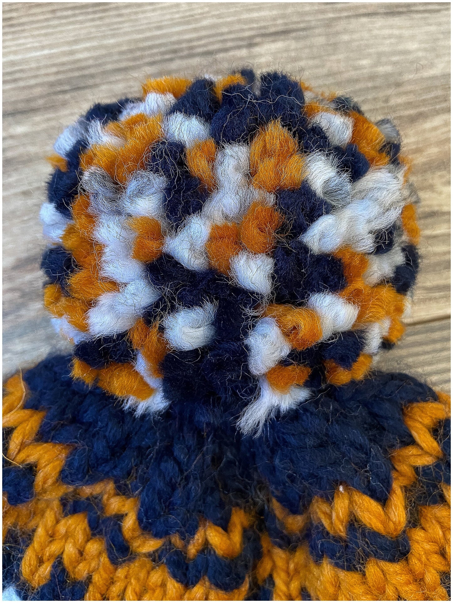 Fair Isle-University of Michigan colors college beanie-READY TO SHIP