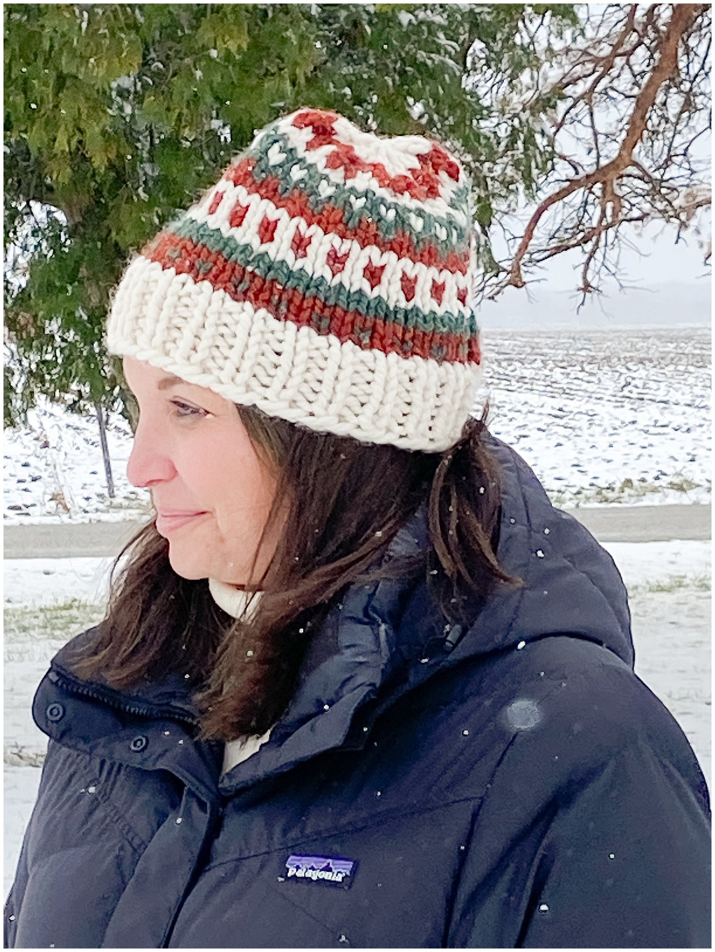 Fair Isle Beanie hand-knit wool blend hat | men's wool hat | women's wool hat
