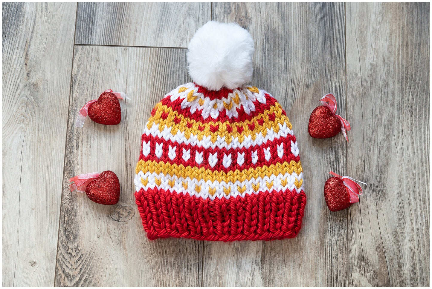Kansas City Chiefs NFL team colors beanie
