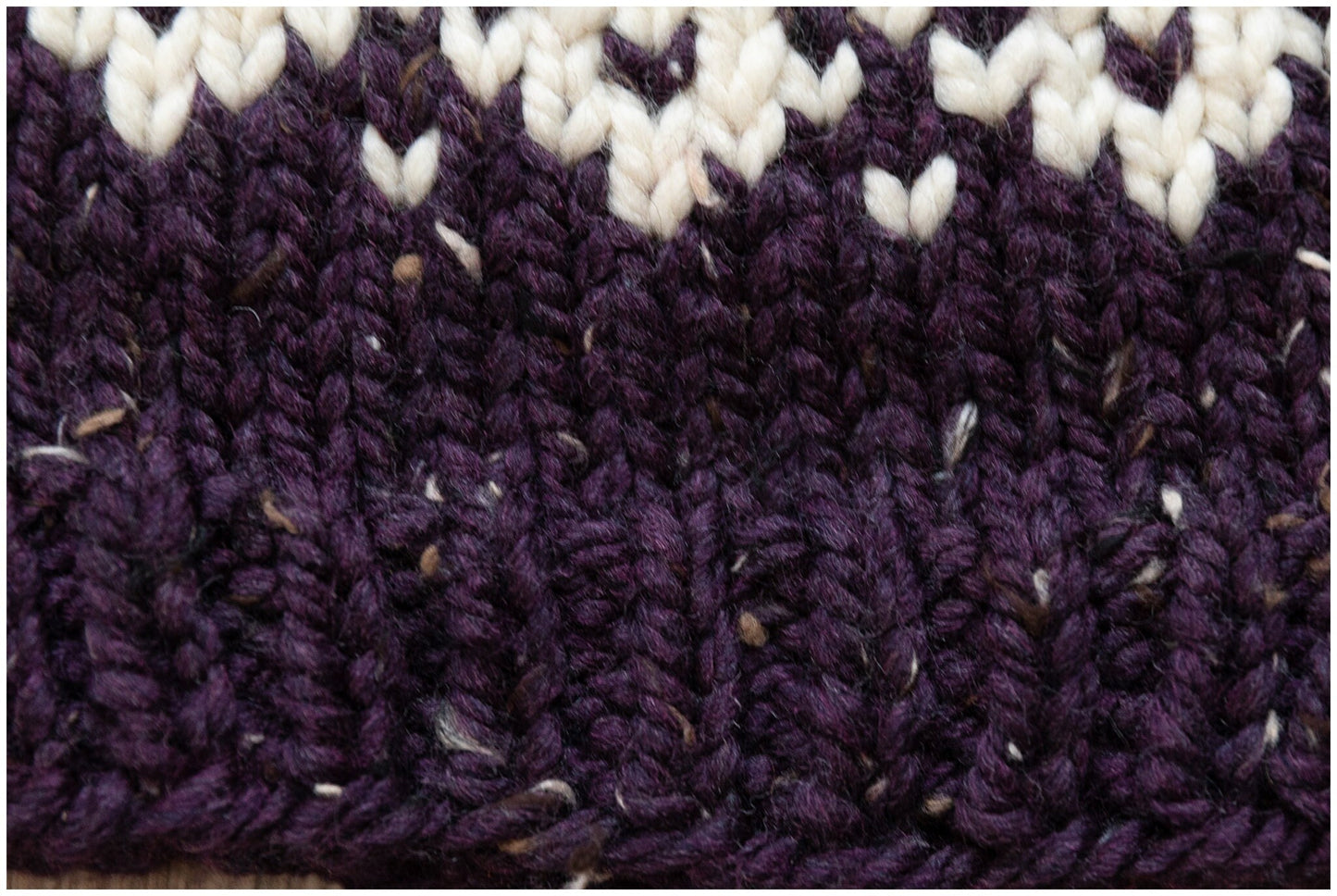 Fair isle ski hat made in diamond fair isle pattern