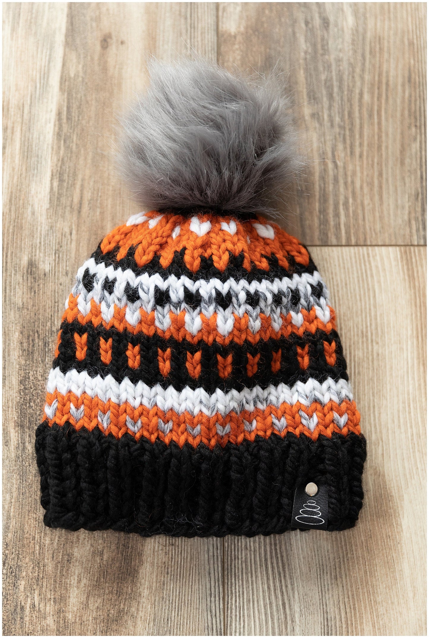 Cincinnati Bengals Hat; Bengal’s team colors beanie- Adult large- READY TO SHIP