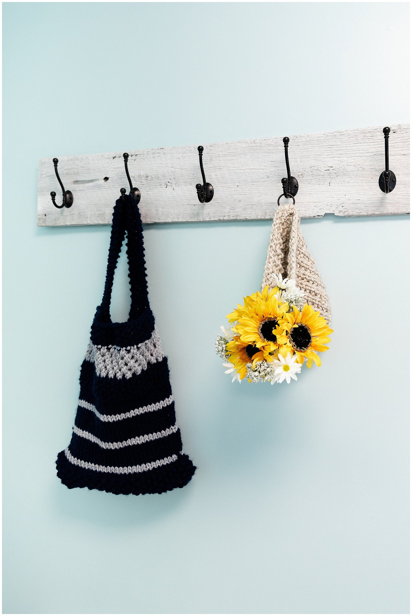 Knit bag-customizable market bag is an eco-friendly reusable shopping bag