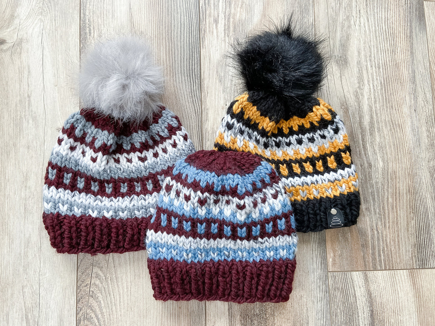 Fair isle hat | wool hat for women | men's wool hat