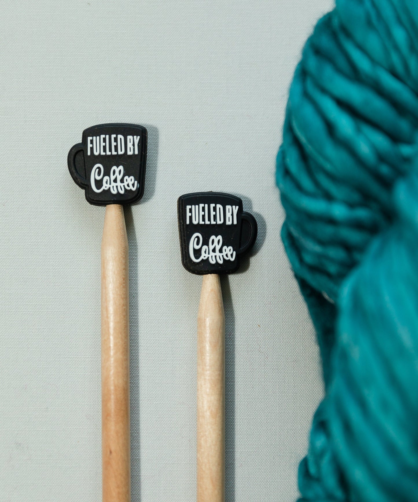 Coffee Stitch stopper | Knitting notions "Fueled by Coffee" stitch stopper| Coffee cup stitch stopper