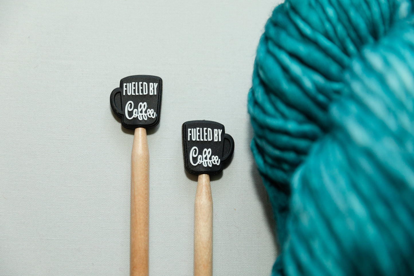 Coffee Stitch stopper | Knitting notions "Fueled by Coffee" stitch stopper| Coffee cup stitch stopper