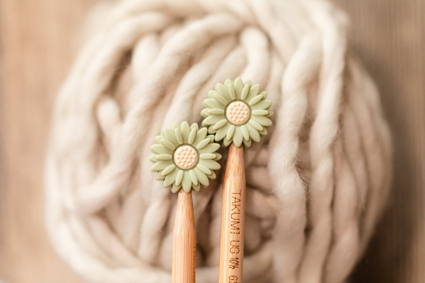 Sunflower stitch stoppers | Knitting notions daisy./sunflower stitch stoppers