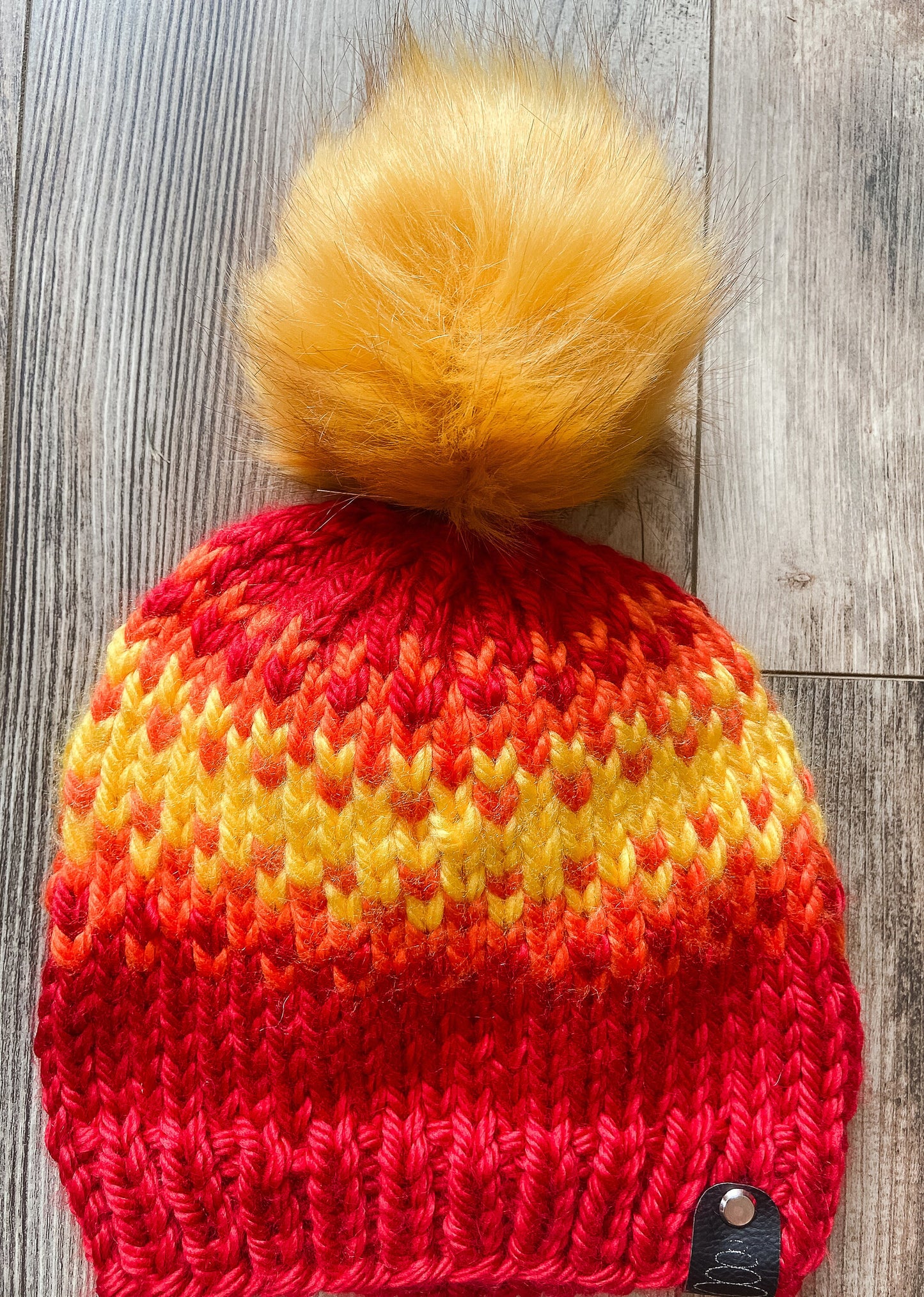 Customizable fiery fair isle knit hat| fair isle hat for women| Men's fair isle hat | Fair isle hat for children