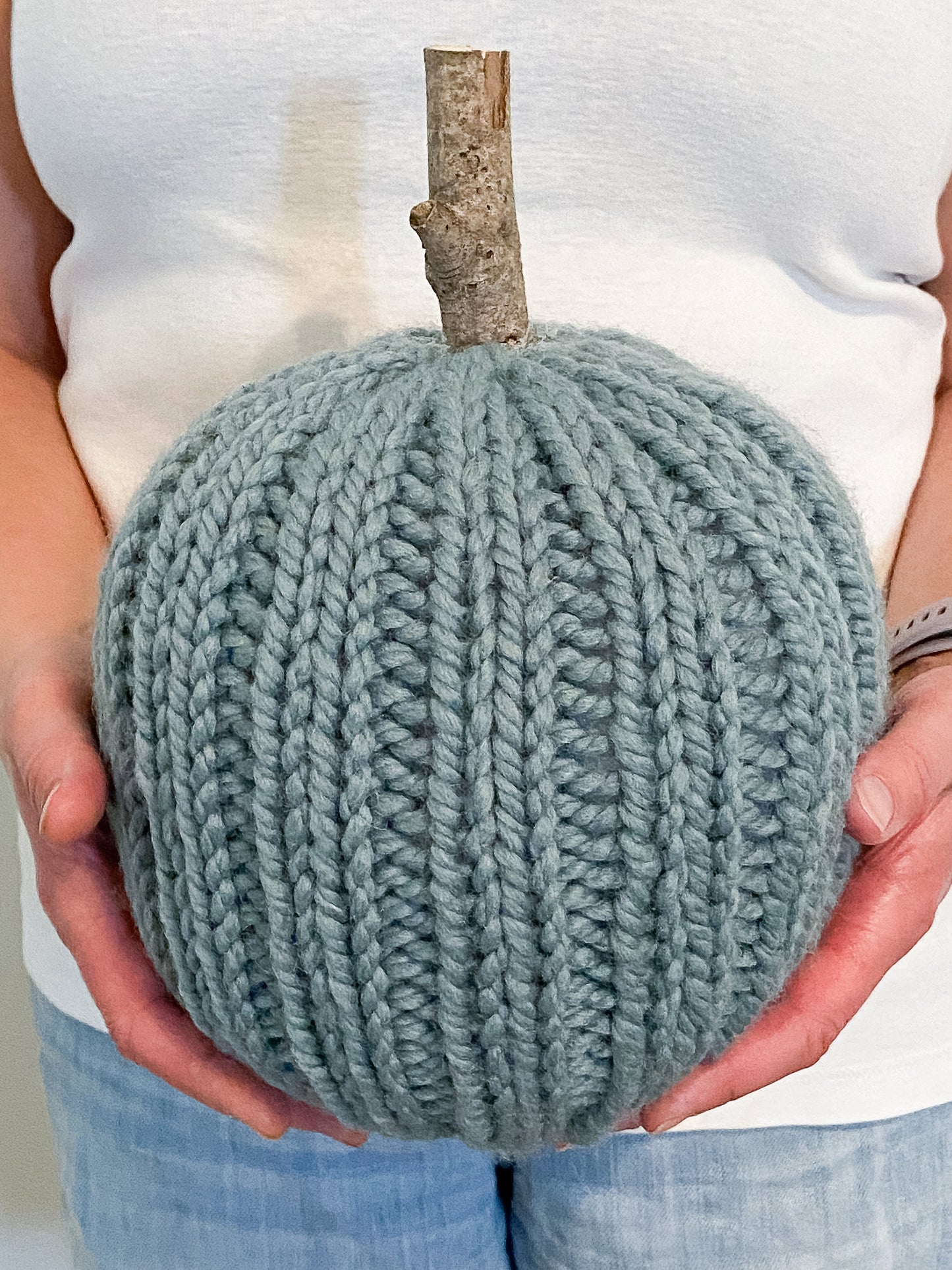 Personalized Extra Large Chunky Knit Pumpkin with Custom Name & Fall Phrases for home decor | wedding gift | fall centerpiece