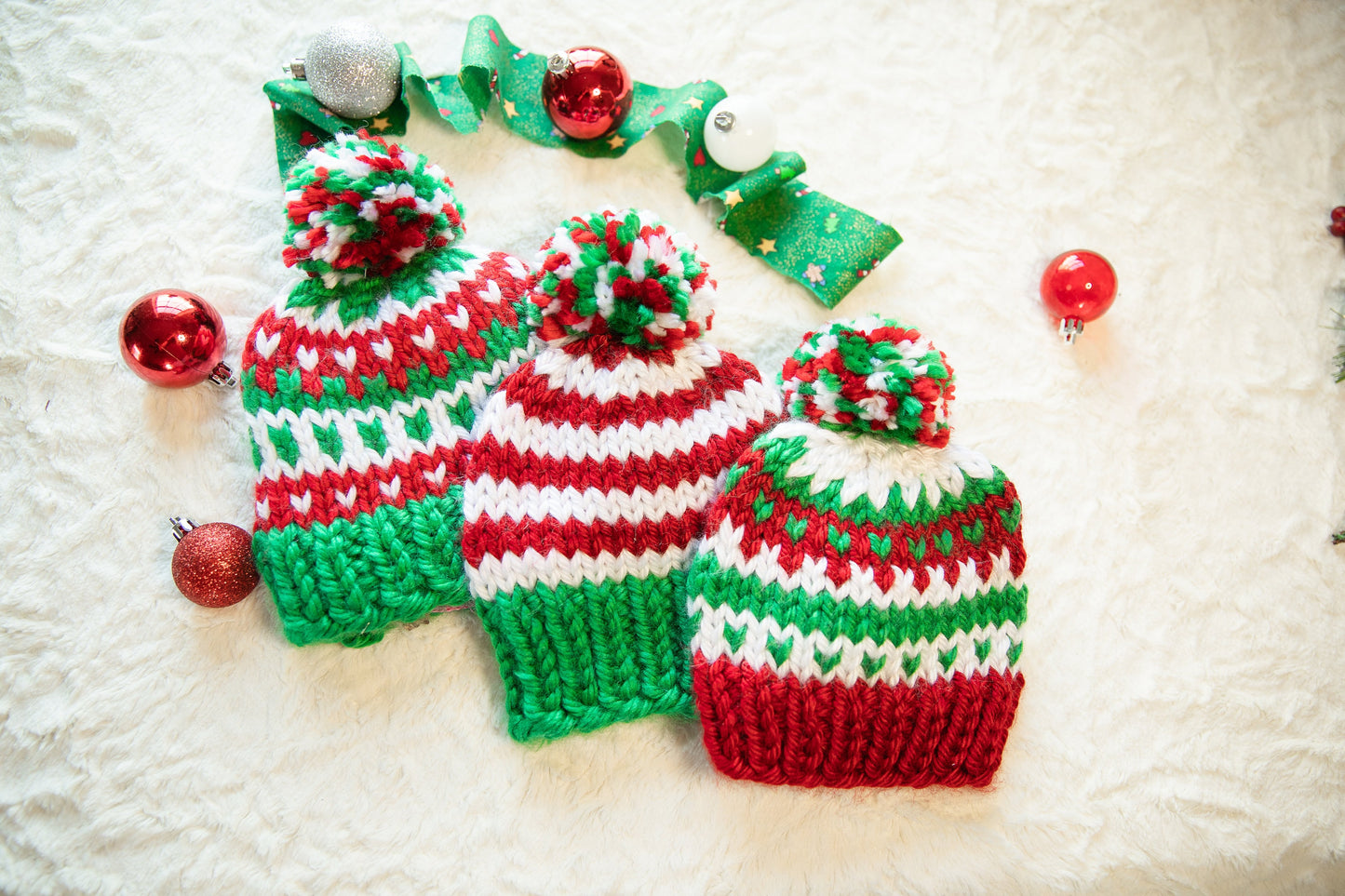 Baby Christmas hat | Knit Christmas beanie| Holiday outfit | Cozy Red & White Striped Christmas Hat| Crochet Christmas hat