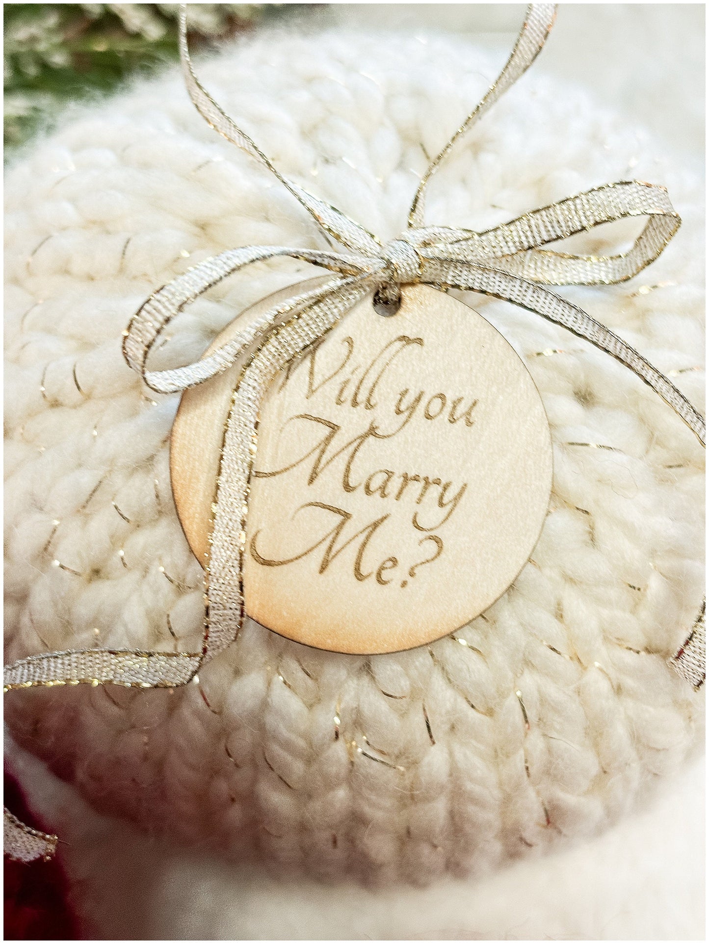 Proposal Christmas Ornament | Personalized Christmas ornament | Engagement Ornament| Will you marry me? | Proposal idea | Keepsake ornament
