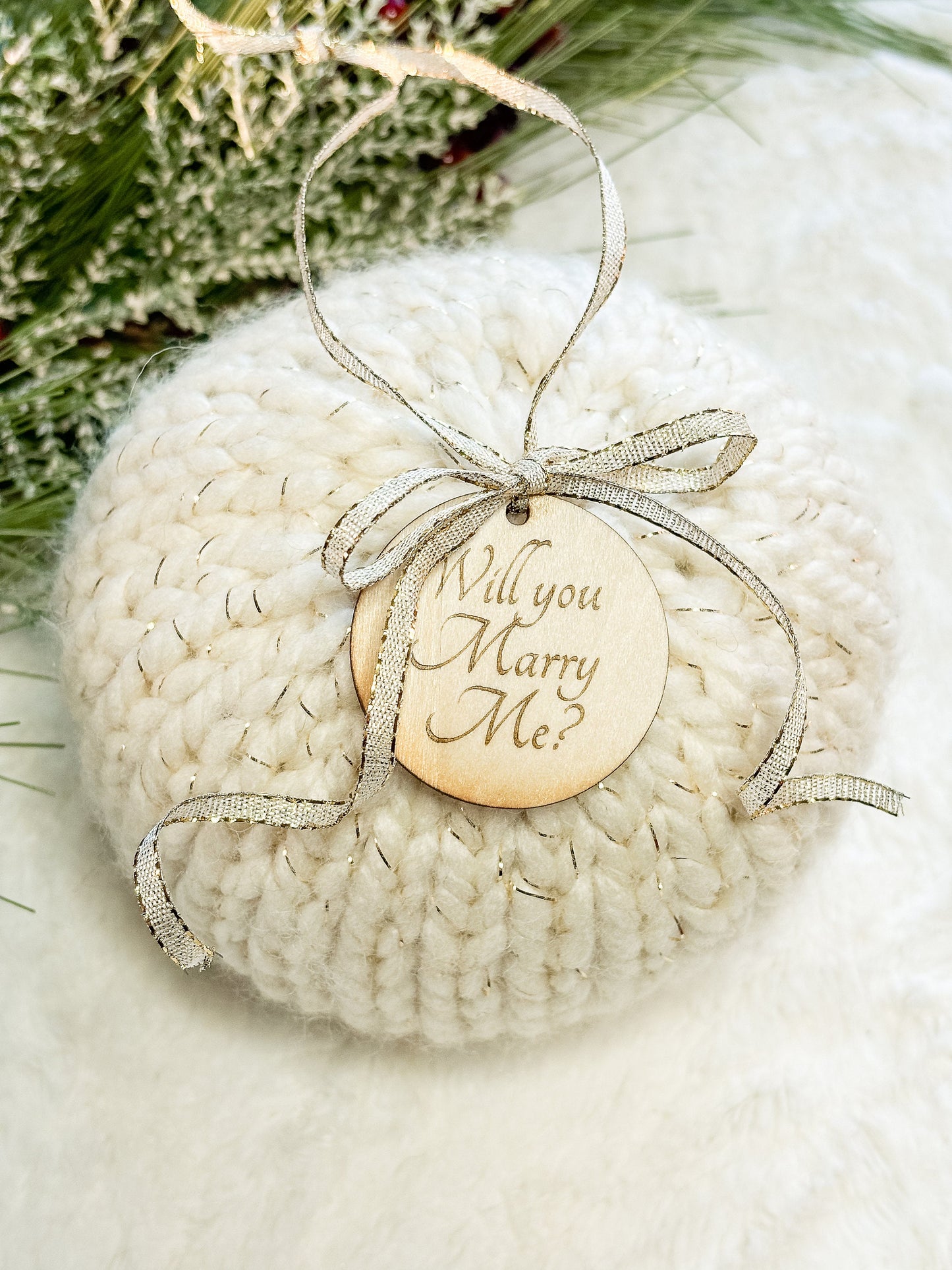 Proposal Christmas Ornament | Personalized Christmas ornament | Engagement Ornament| Will you marry me? | Proposal idea | Keepsake ornament