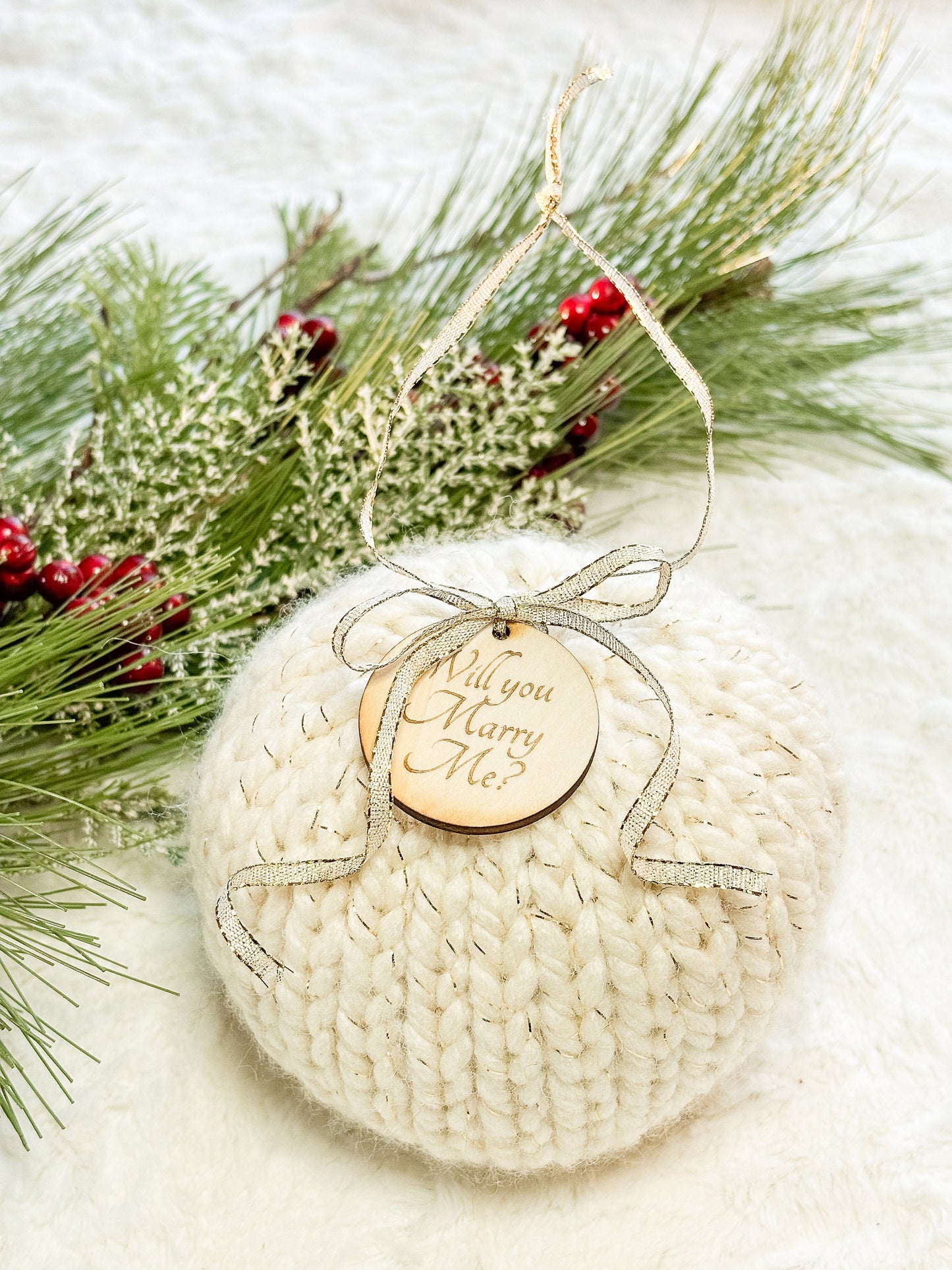 Proposal Christmas Ornament | Personalized Christmas ornament | Engagement Ornament| Will you marry me? | Proposal idea | Keepsake ornament
