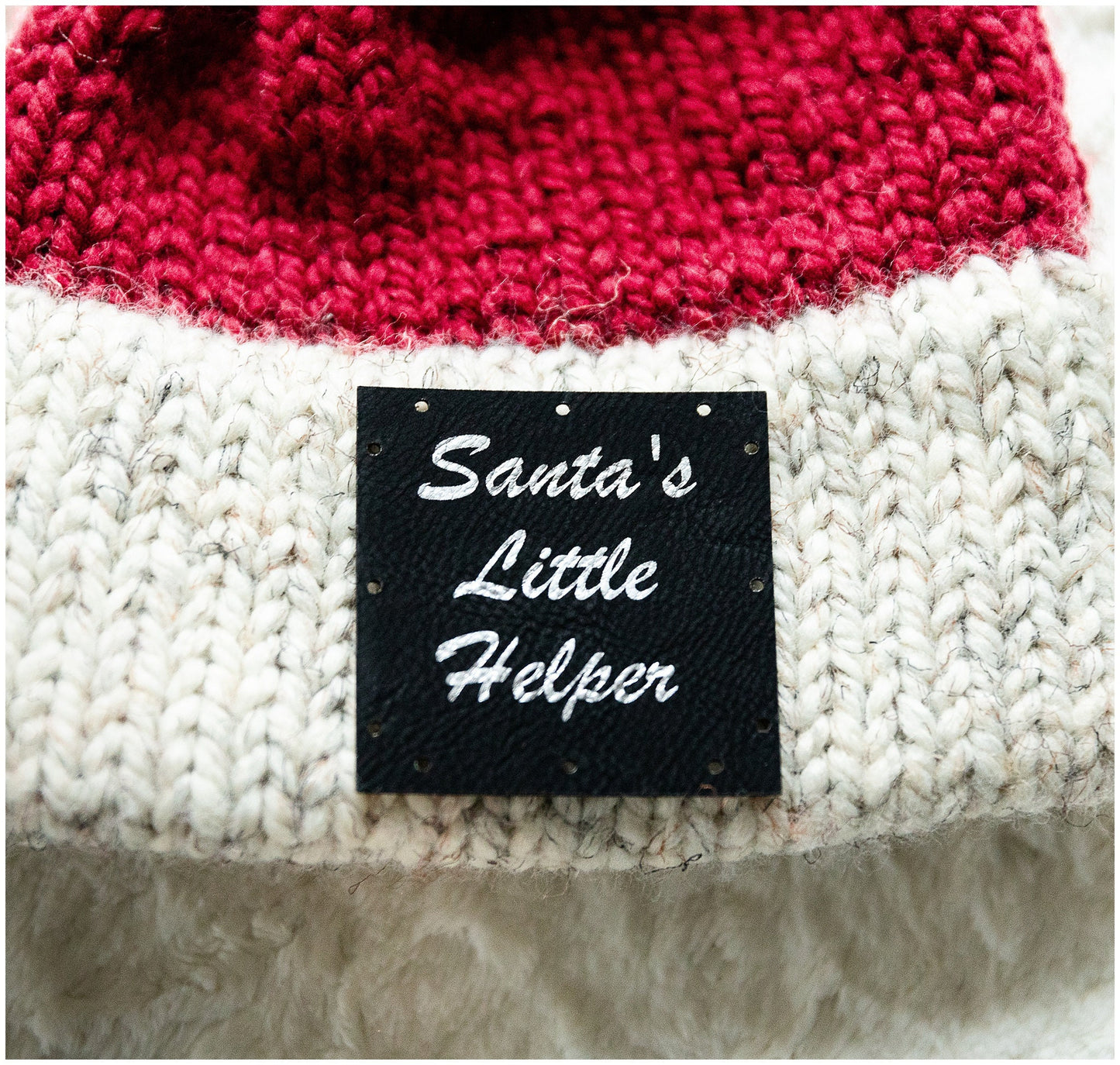 Personalized Baby Santa Hat with Removable Faux Fur Pom-Pom - Perfect for Baby's First Christmas| Baby's first Christmas hat | Baby name hat
