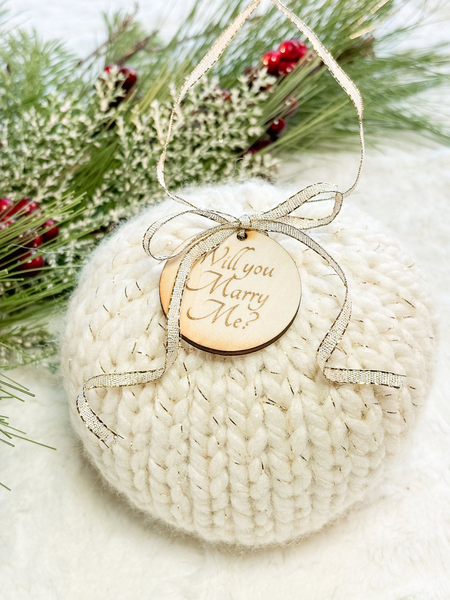 Proposal Christmas Ornament | Personalized Christmas ornament | Engagement Ornament| Will you marry me? | Proposal idea | Keepsake ornament