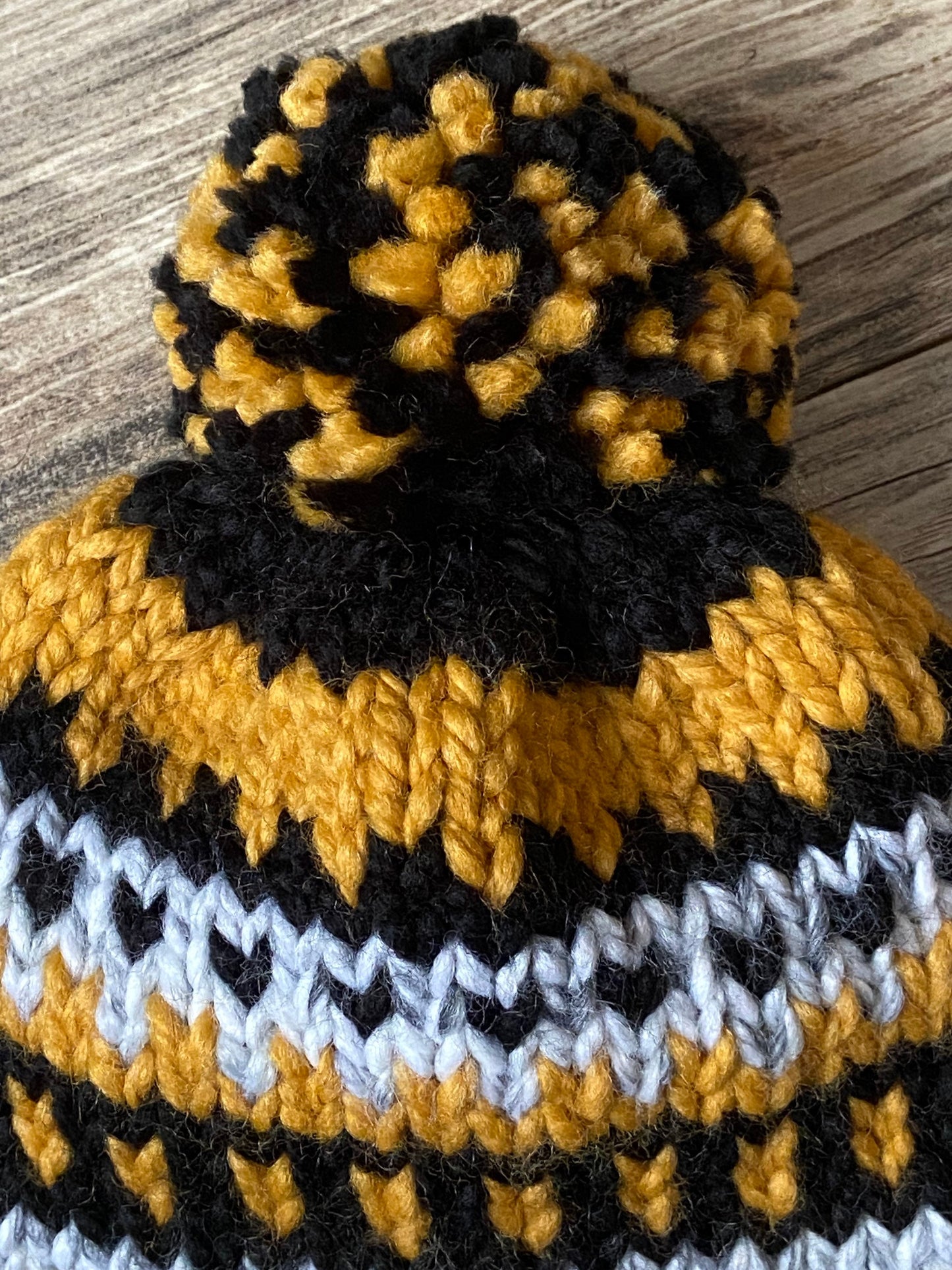 Boston Bruins colors Fair Isle Hat