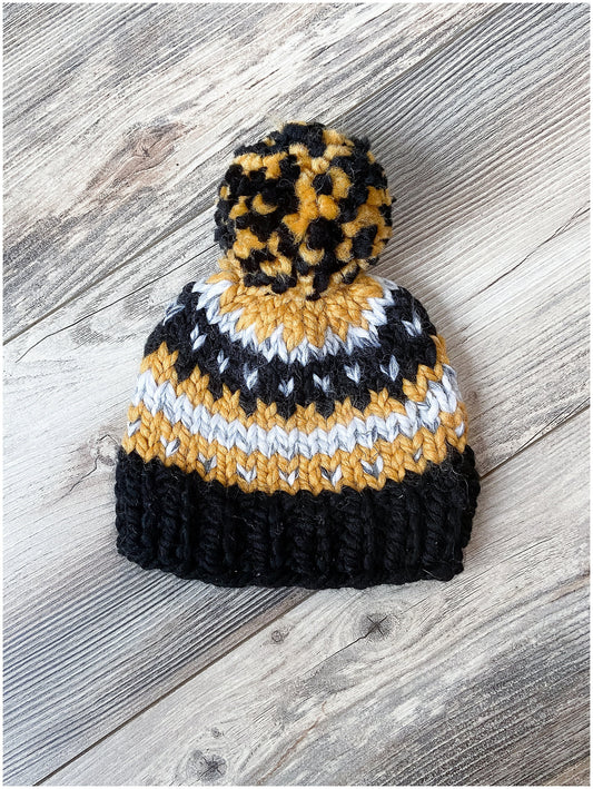 Purdue baby hat:  Purdue University colors beanie, for your Future Boilermaker