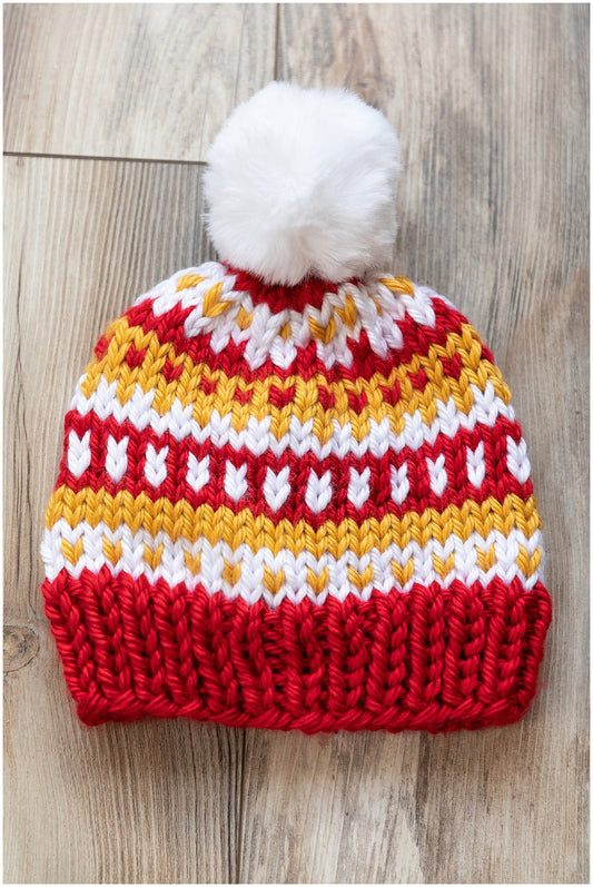 Kansas City Chiefs NFL team colors beanie