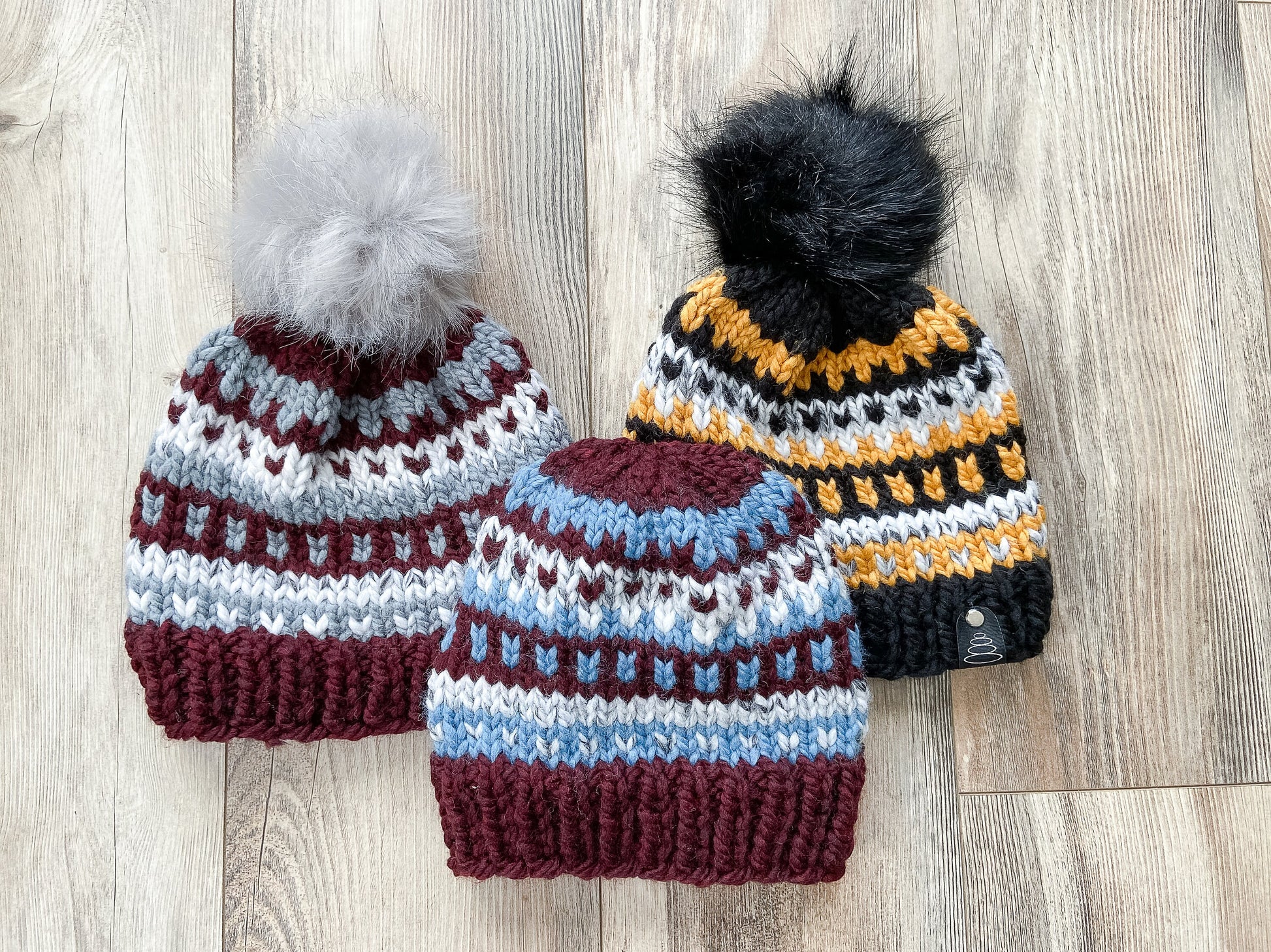 Customizable fair isle knit hat| handmade gift- fair isle wool hat for men, women, children, and babies