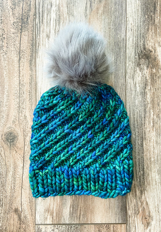 Merino Wool knit hat | Swirl pattern  Luxury Beanie  made of 100% merino  wool hand-dyed yarn