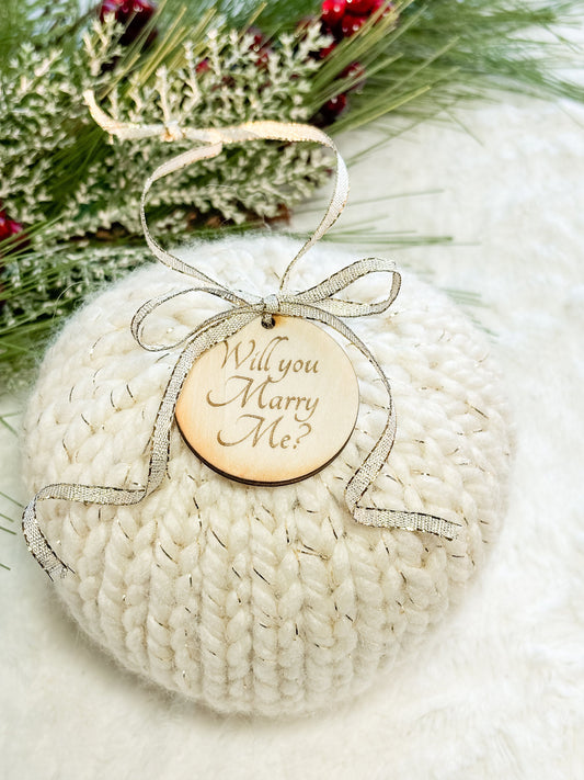 Proposal Christmas Ornament | Personalized Christmas ornament | Engagement Ornament| Will you marry me? | Proposal idea | Keepsake ornament